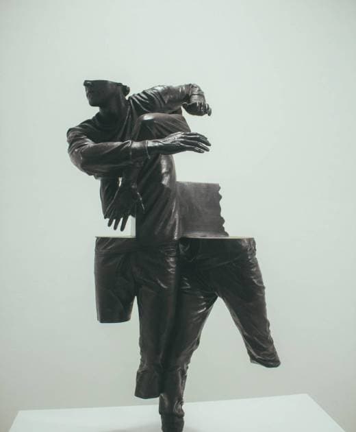 Sculpture in gallery
